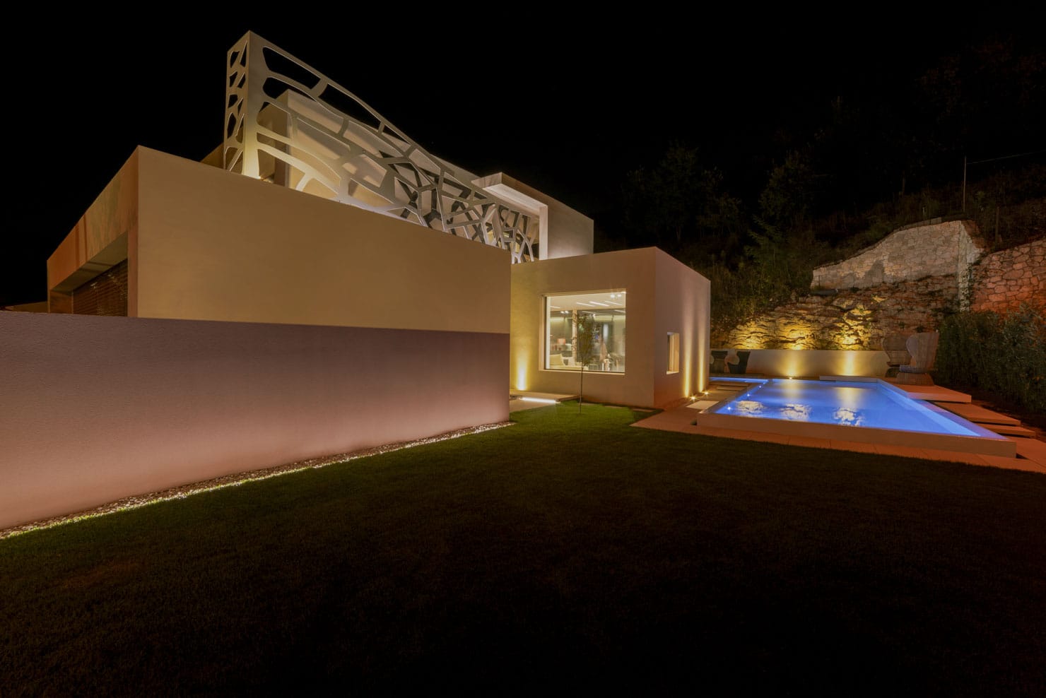 villa lusso Franciacorta Brescia architettura contemporanea colline vigneti