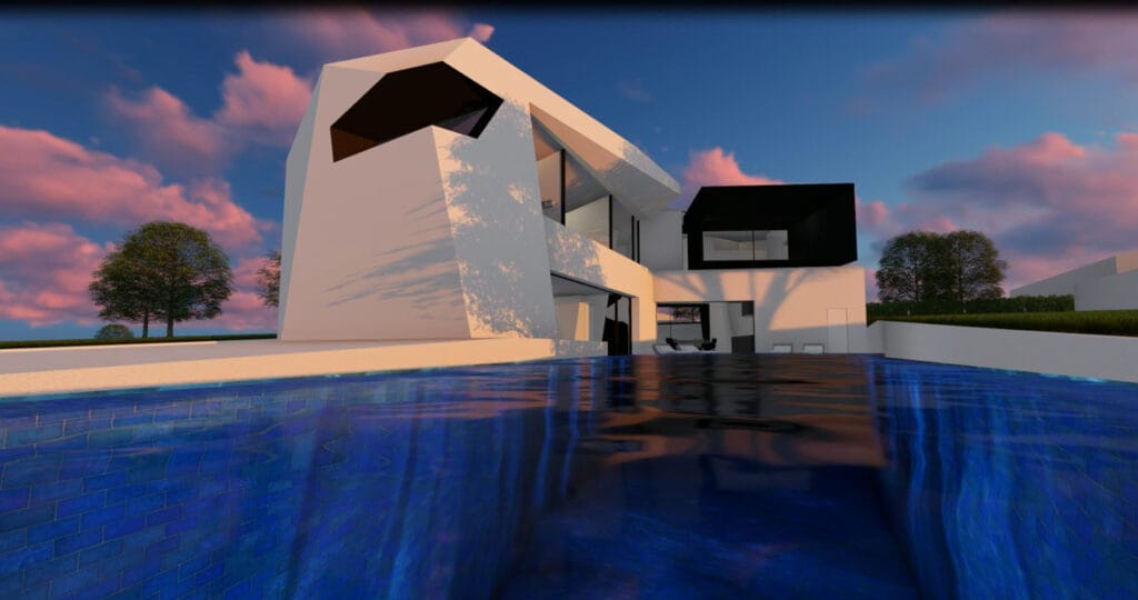 Rock House: Architettura futuristica con piscina a sfioro, design di Federico Cappellina & Partners Architects