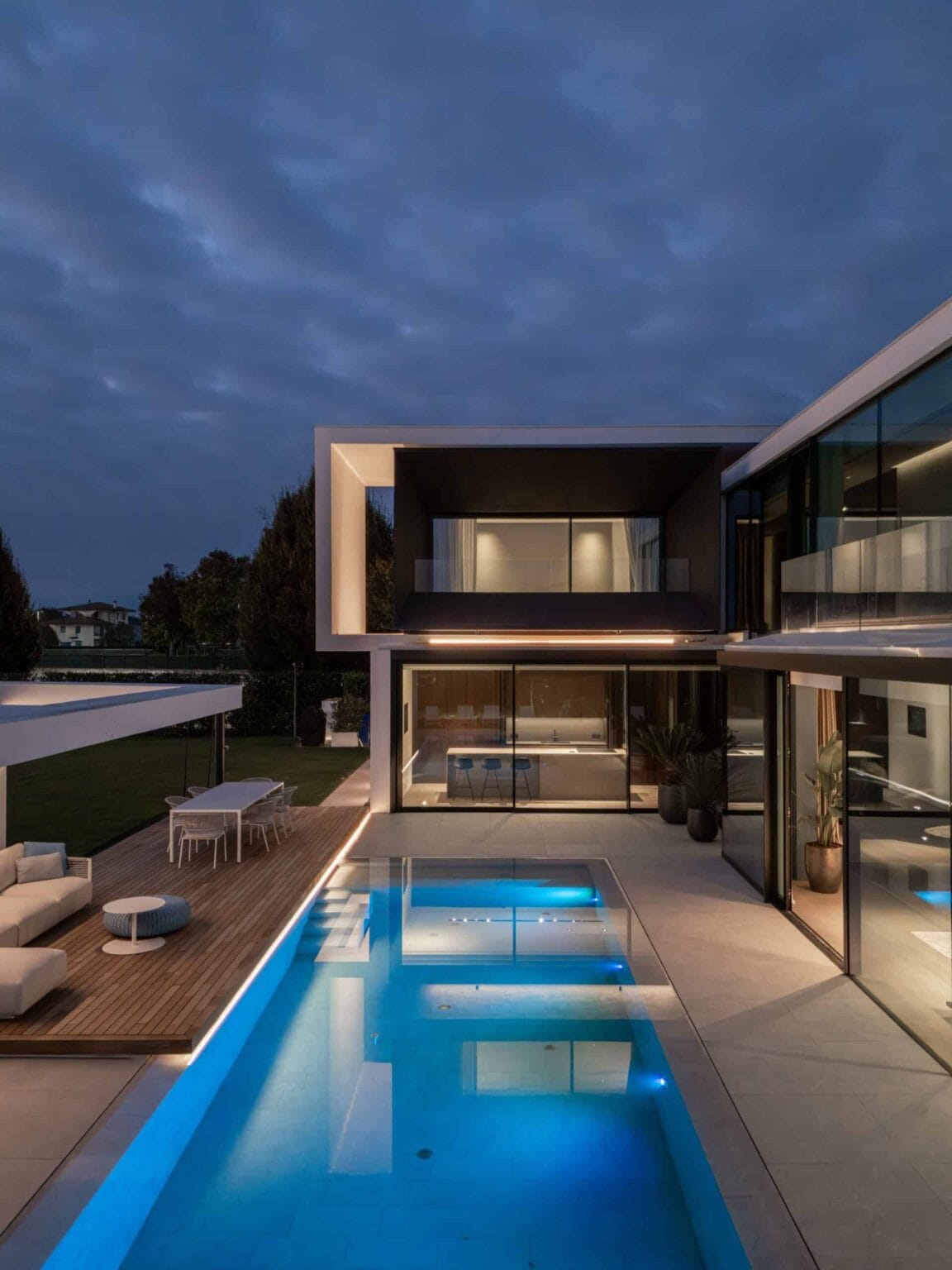 spa privata villa lusso Vicenza piscina interna wellness architettura