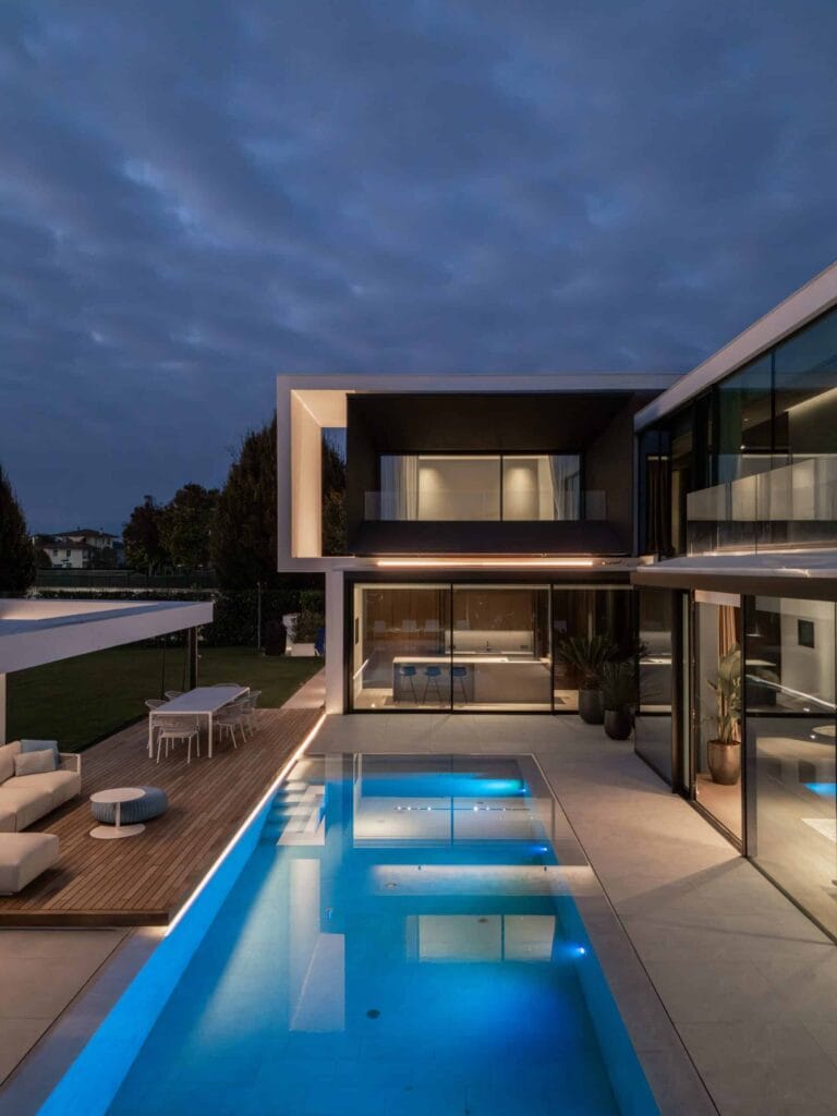 spa privata villa lusso Verona piscina interna progettazione architetto