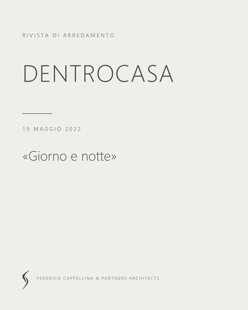 Press: pubblicazioni su riviste di architettura 3 Studio professionale Verona – Dentrocasa: scheda della pubblicazione del 19 maggio 2022